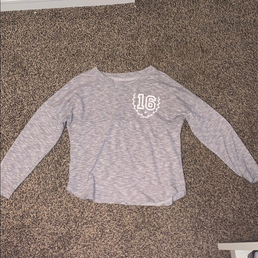A gray long sleeve